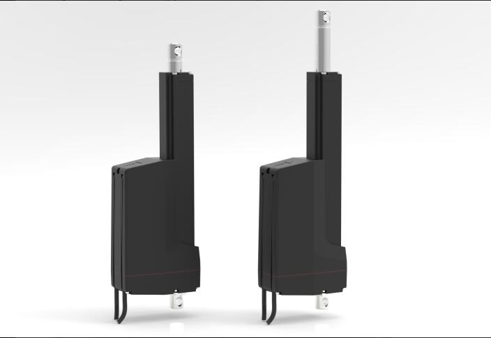 How does the DC motor of an industrial linear actuator work?