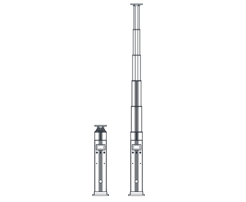 Multi-Section lifting Mast
